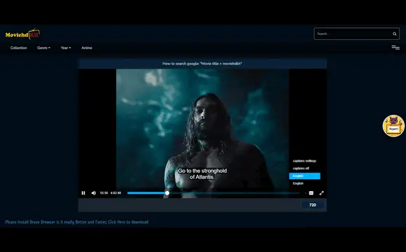 Menikmati film dengan subtitle Indonesia Seseorang menonton film dengan subtitle