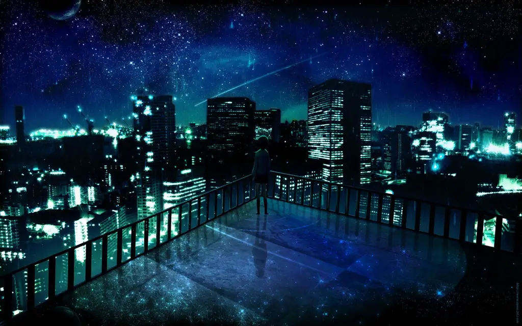 Pemandangan Anime yang Menakjubkan Pemandangan alam anime yang indah