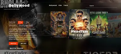 Platform Streaming Film India Antarmuka layanan streaming yang menampilkan film-film Bollywood