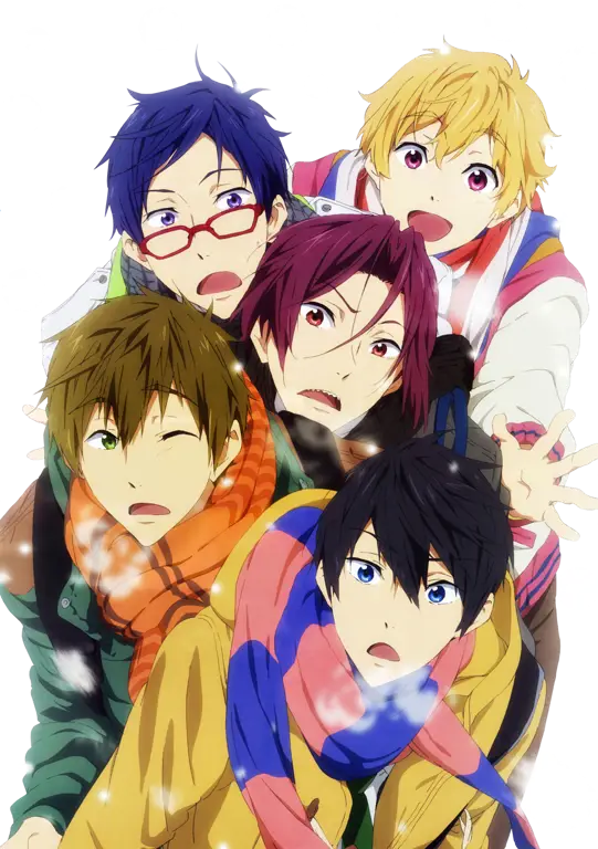 Animasi yang Memukau Gambar animasi berkualitas tinggi dari Iwatobi Swim Club