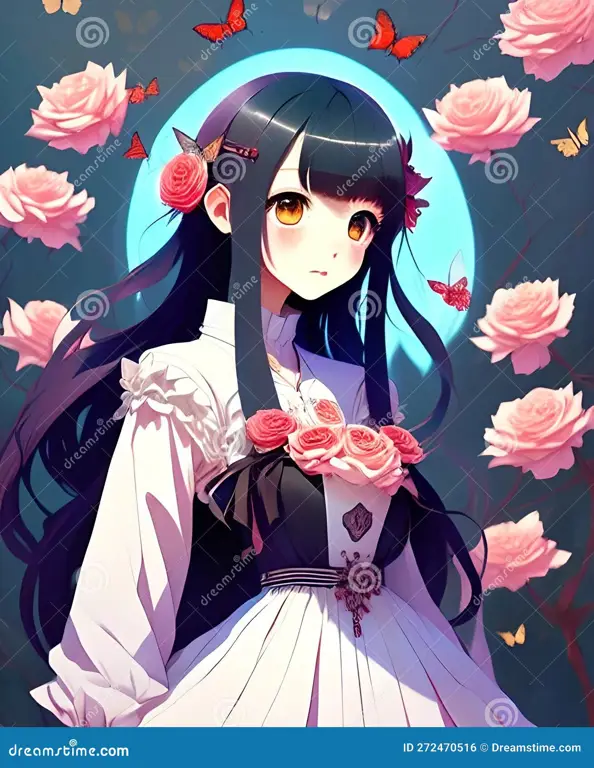 Contoh ilustrasi anime yang populer Ilustrasi Gadis Anime